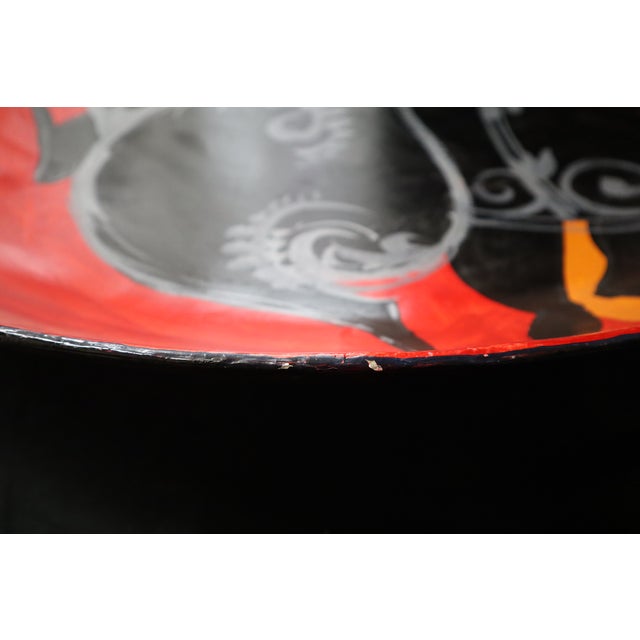 Rare Bjorn Wiinblad Large Paper Mache Charger/Decorative Wall Plate For Sale - Image 10 of 14