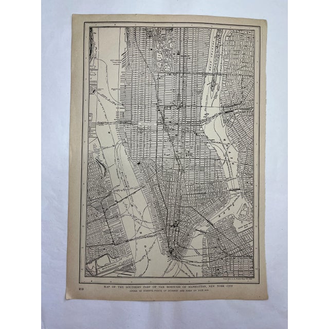 Antique 1920s Southern Manhattan New York City Map For Sale In Minneapolis - Image 6 of 6