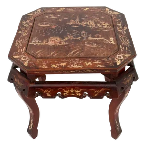Chinese Inlaid Hardwood Side Table, 19th Century