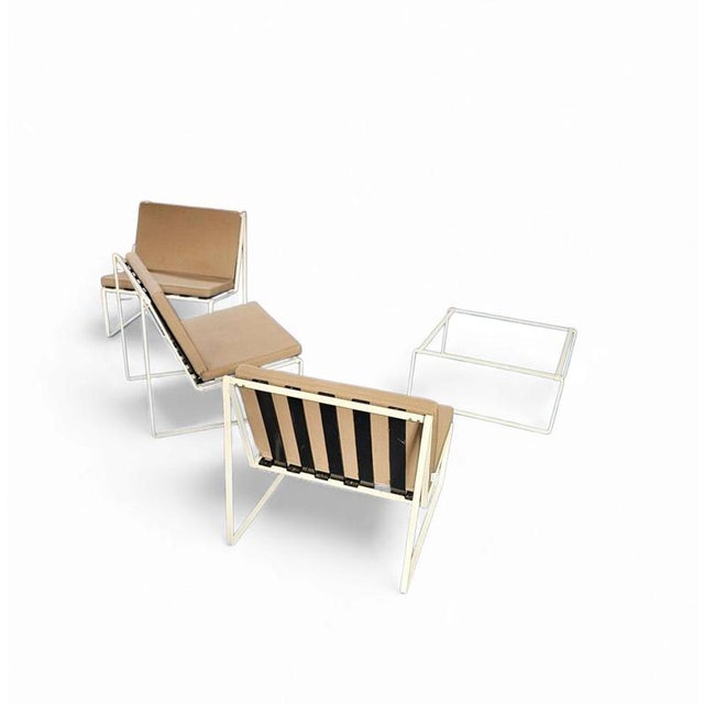 Metal 024 Chairs and Coffee Table by Kho Liang Ie for Artifort, 1962, Set of 4 For Sale - Image 7 of 18