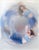 Into the Blue by Michelle Jader | Oil on 3 acrylic panels + 1 mirror depicting a woman in blue attire. For Sale