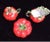 This is a great three-piece antique condiment set of Royal Bayreuth tomato pieces to brighten your table!