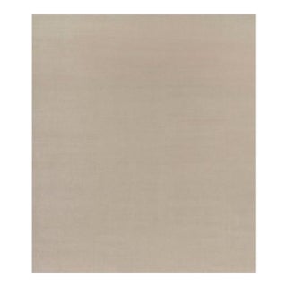 Rug & Kilim’s Oversized Contemporary Textural Solid Rug in Cream and White Tones - 13x15 For Sale