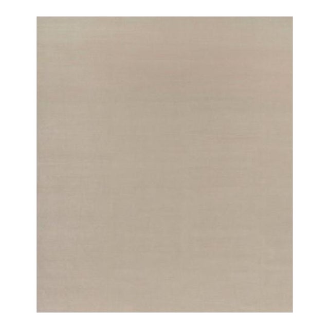 Rug & Kilim’s Oversized Contemporary Textural Solid Rug in Cream and White Tones - 13x15 For Sale