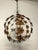 1940s Vintage Pendant with Amber and Transparent Crystals For Sale - Image 5 of 18