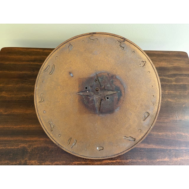 Vintage English Country Iron Garden Sundial With Zodiac Signs For Sale - Image 9 of 9