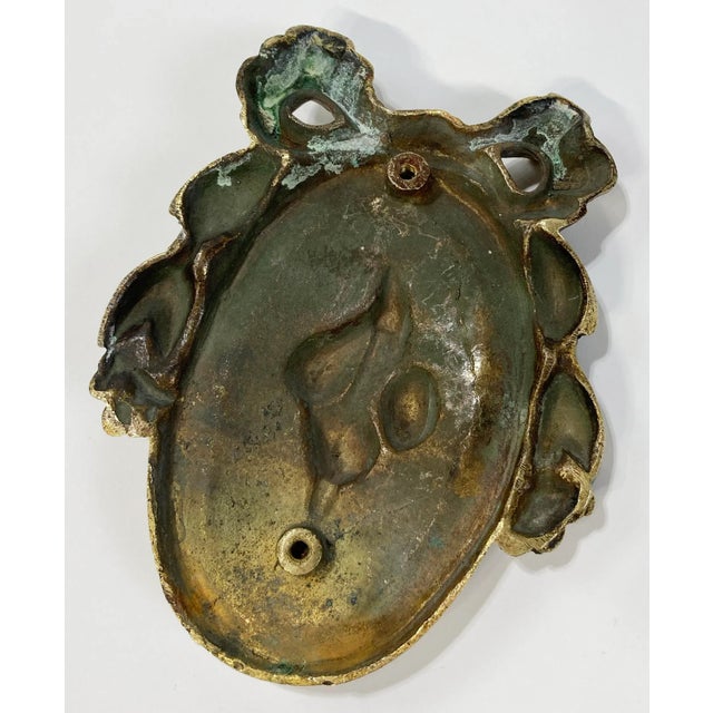 Brass Floral Ribbon Door or Wall Embellishment For Sale In Kansas City - Image 6 of 7