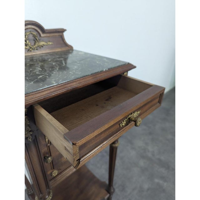Louis XVI Style Mahogany Bedside Table For Sale - Image 5 of 7