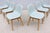 Danish Iskos-Berlin for Muuto Blue Leather Fiber Side Chairs Wood Base, Set of 6 For Sale - Image 14 of 18
