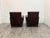 Brown Pair of Restoration Hardware Leather Chairs For Sale - Image 8 of 10
