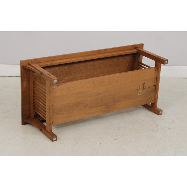 Stickley Mission Oak Arts & Crafts Coffee Table For Sale - Image 12 of 14