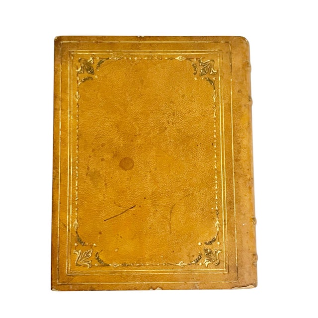 Brown Antique French Gilt Leather-Bound Book Box For Sale - Image 8 of 16