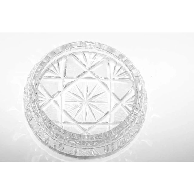 Vintage Cut Crystal Glass Ashtray, Italy, 1960s For Sale - Image 11 of 13