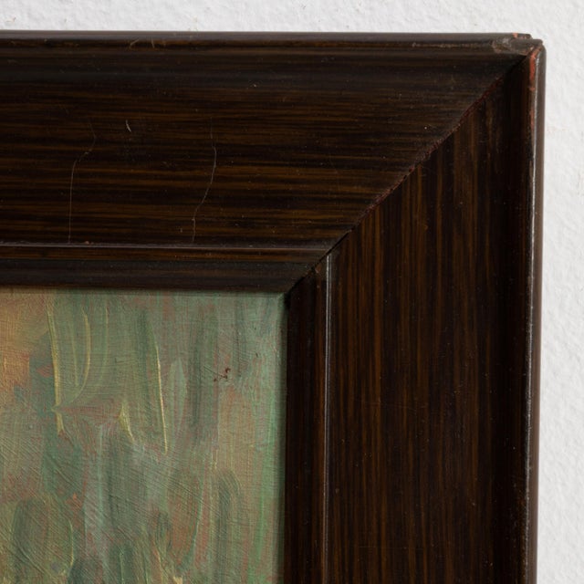Wood Early 20th Century France Brown Wood Painting For Sale - Image 7 of 15