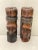 African Tribal Wood Sculptures - Pair of 2 Couple , yin Yang Dimensions: 3” width x 3” depth x 9” height