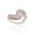 925 Sterling Silver Open Wrap Ring With Multi-Sapphires & Diamonds, Size 6 For Sale - Image 4 of 15