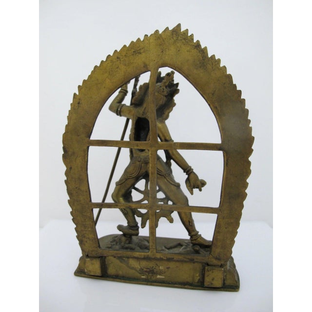 Brass Tibetan Buddhist Brass Vajrayogini Wisdom & Energy Deity Goddess India Statue For Sale - Image 8 of 11