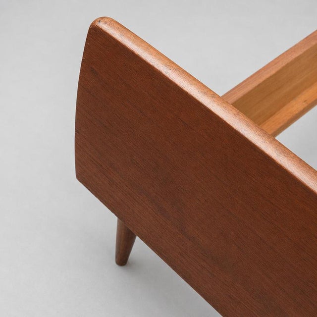 Vintage Teak Bed with Headboard, 1960s For Sale - Image 4 of 5
