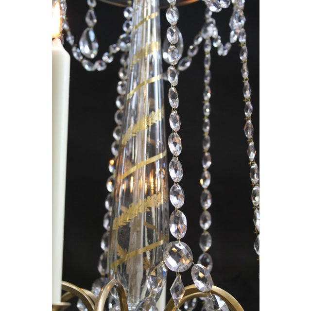 Neoclassical Chandelier in Bronze and Crystal For Sale - Image 9 of 18