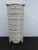 French Shabby Chic Painted Carved Tall Narrow Lingerie Jewelry Chest 6406 For Sale In Miami - Image 6 of 18