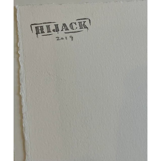 Blue Drill & Spill Pop-Art Masterpiece by Legendary Los Angeles Based Artist Hijack Ed. 50 c.2019 For Sale - Image 8 of 11
