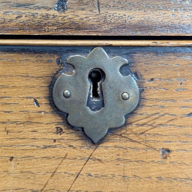 Vintage Four Drawer Wood Console Table For Sale - Image 11 of 11