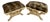 1990s Pair of Neoclassical-Style Faux Leopard Covered Gilt-Wood Benches, 2 Pieces For Sale