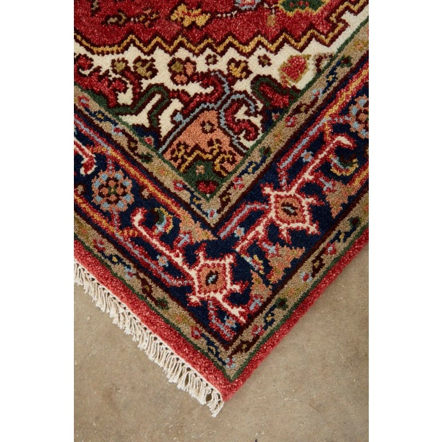 Indo Persian Heriz Serapi Design Runner For Sale - Image 11 of 13