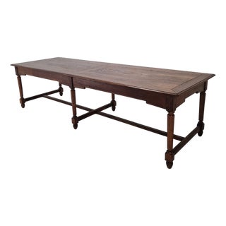 Large French Monastery Dining Table, 1800s For Sale