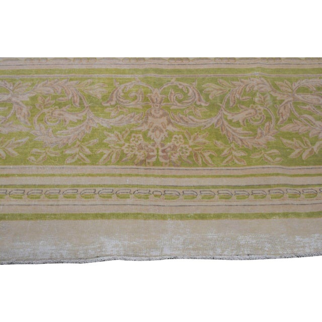 1950s Vintage Chinese Art Deco Hand Knotted Rug, 13'5x21'8 For Sale - Image 5 of 6