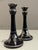 Black Glass Candlesticks For Sale - Image 4 of 5