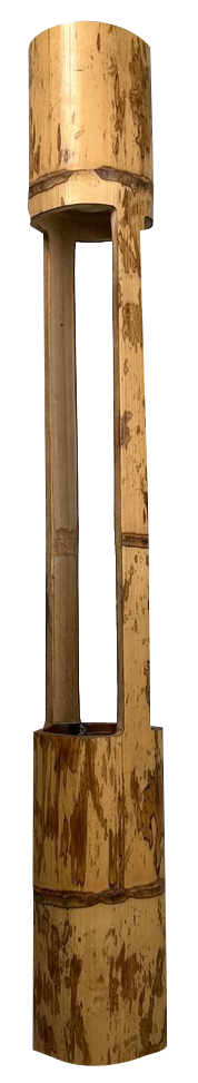 Mid-Century Bamboo Ikebana Ni-Ju-Giri Vase, Japan, 1950s
