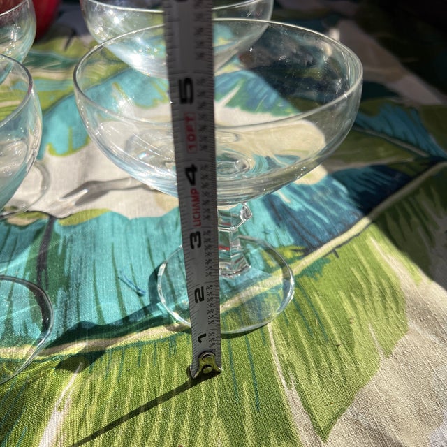 Glass 1970s Collection of Bamboo Stemmed Glasses For Sale - Image 7 of 8