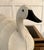 Mid 20th Century Folk Art Swan Decoy Sculpture With Carved Wood Head and Canvas Over Wire Armature For Sale - Image 5 of 12