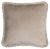 Happy Pillow Soft Velvet Cushion with Fringe Beige-Beige by Lorenza Briola for Lo Decor For Sale
