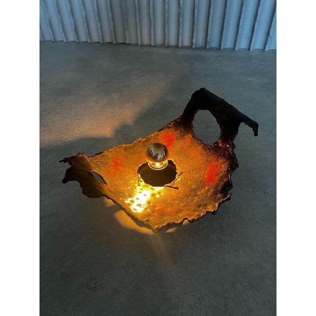 Metal Brutalist Wall Lamp, 1960s For Sale - Image 7 of 7