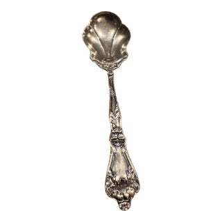 Antique Baker Manchester “Poppy” Sterling Silver Berry Spoon For Sale