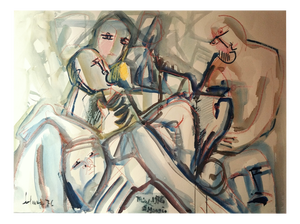 Mario Salmaso, Alluvione, Italy, 1975, Mixed Media