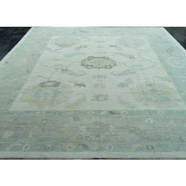 Early 21st Century Turkish Square Oushak Rug 10'3" x 11'1" #19384 For Sale - Image 5 of 8