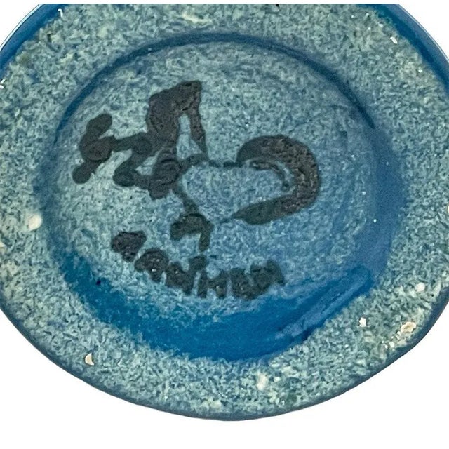 Blue Dutch Earthenware Vase from Arnhems Fayencefabriek, 1910s For Sale - Image 8 of 10