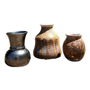Vintage Original Studio a Pottery Trio of Small Vases