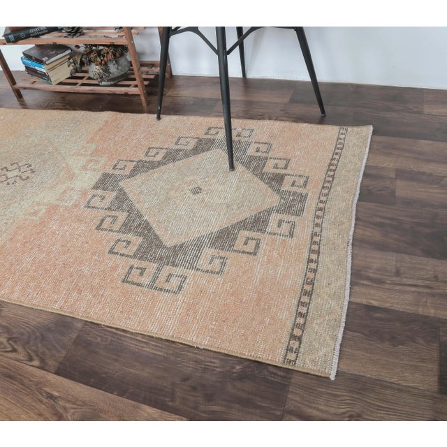 2'9x11'6 Ft, Oushak Vintage Turkish Runner Handwoven For Sale - Image 4 of 8