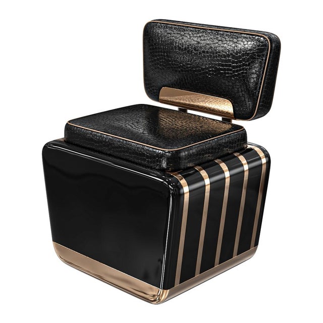"Perla XCIII" Chair with Stainless Steel, Bronze Details, Handmade Bizimyer Furniture. Unmatched. Unrivalled. Designed by...