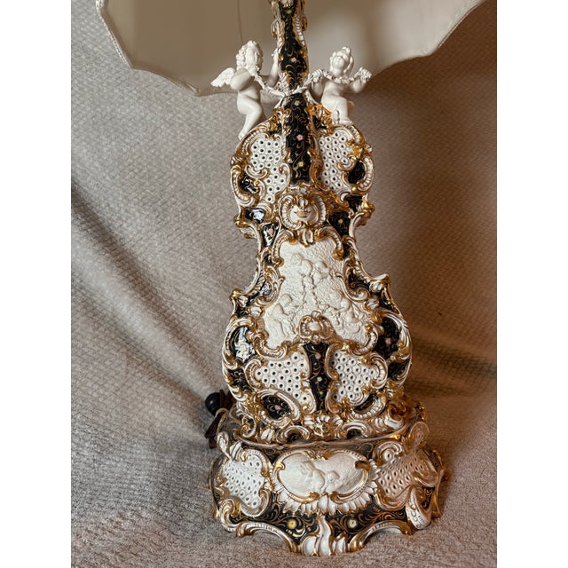 1950s Capodimonte Porcelain Table Lamp For Sale In Buffalo - Image 6 of 6