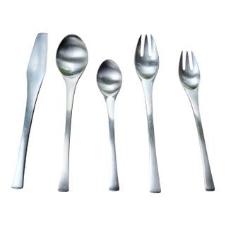 Odin Pattern Stainless Steel Flatware Set by Jens Quistgaard for Dansk, Germany For Sale