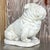 Vintage Boho Cast Cement Bulldog Garden Statue For Sale - Image 4 of 5
