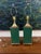 Tyndale Vintage Tyndale Chicago Emerald Green Lacquer & Brass Table Lamps – A Pair For Sale - Image 4 of 11