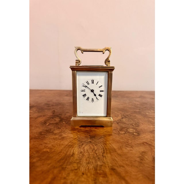 Antique Victorian Brass Carriage Clock, 1880 For Sale - Image 6 of 6