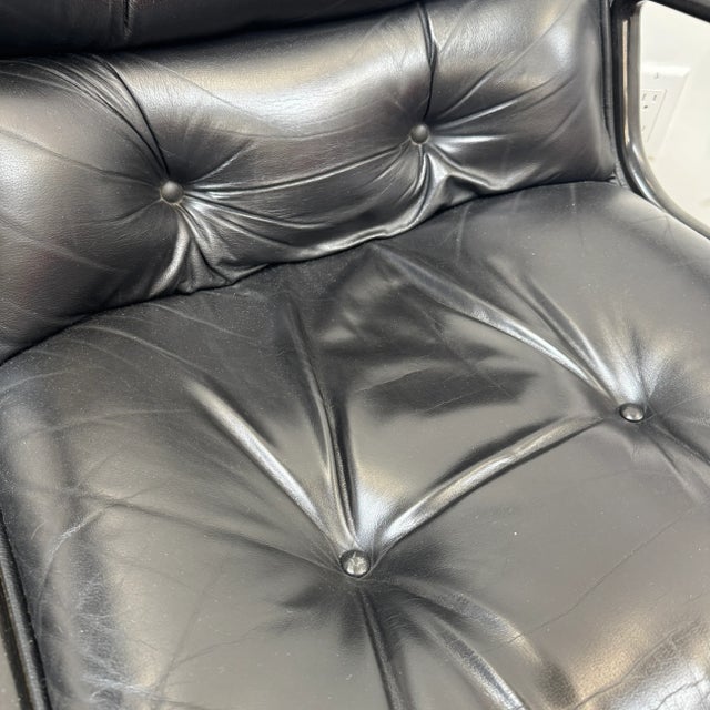 1990s Pollock Executive Armchair Five Star Base on Castors For Sale - Image 11 of 11