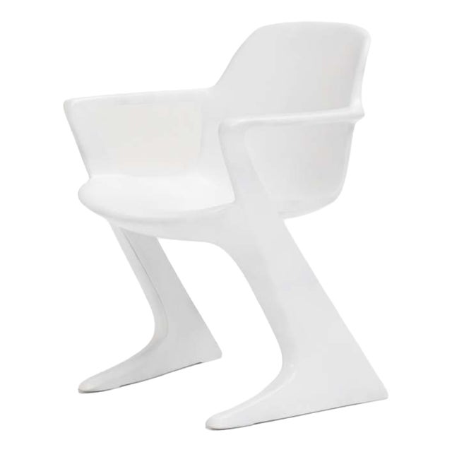 White Kangaroo Chairs by Ernst Moeckl for Horn, 1980s, Set of 4 For Sale